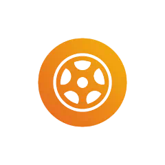 ikona pomarańczowa opona przemysłowa